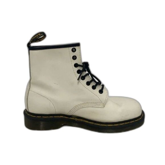 Dr. Martens Unisex Adults 1460 White Leather Lace-Up Combat Boots Size EU 39 W8 - Picture 2 of 8